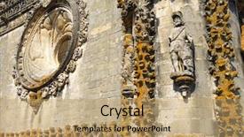  Presentation with christ - Beautiful slide deck featuring templar convent christ in tomar backdrop and a coral colored foreground