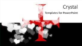  Presentation with knight - Beautiful slides featuring templar knight flag backdrop and a white colored foreground