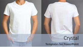  Presentation with grey - Beautiful PPT layouts featuring template - t-shirt on young man backdrop and a light blue colored foreground