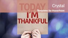  Presentation with laser light colorful abstract - Beautiful presentation theme featuring thanks template - today i'm thankful written backdrop and a coral colored foreground