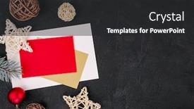  Presentation with black stars - Slide set having template-for-congratulation-card background and a dark gray colored foreground