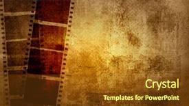  Presentation with film strip - Presentation theme having template movies - great film strip for textures background and a tawny brown colored foreground