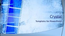  Presentation with film strip - Presentation enhanced with template movies - grunge film strip effect backgrounds background and a sky blue colored foreground