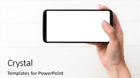  Presentation with black - Presentation enhanced with template of using black smartphone background and a white colored foreground