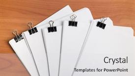  Presentation with binder - PPT layouts having template with metal clips binder background and a white colored foreground