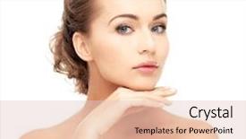  Presentation with skin anatomy face and head - Colorful slide set enhanced with live templates - health and beauty concept backdrop and a lemonade colored foreground