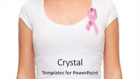  Presentation with breast cancer shirt - Presentation theme enhanced with blackboard for text new year background and a tawny brown colored foreground.