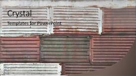  Presentation with old metal sheet roof texture - Cool new PPT layouts with templates corrosion - old dirty metal wall grunge backdrop and a  colored foreground