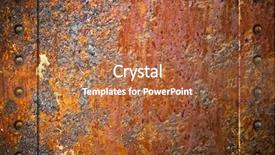  Presentation with metal corrosion - Beautiful slides featuring templates corrosion - rusty metal texture with rivets backdrop and a red colored foreground