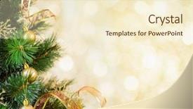  Presentation with apple tree golden - Presentation featuring templates glitter - golden christmas tree background background and a cream colored foreground