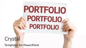  Presentation with portfolio - Cool new slides with templates mtech presentation - portfolio card isolated on white backdrop and a sky blue colored foreground