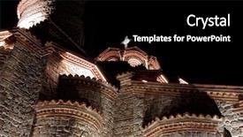  Presentation with nighttime - Cool new PPT layouts with god s temple - church's dome in nighttime backdrop and a black colored foreground