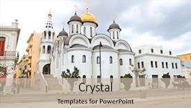  Presentation with orthodox - Audience pleasing presentation theme consisting of god s temple - cuba's first russian orthodox cathedral backdrop and a mint green colored foreground