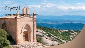  Presentation with monastery - PPT theme featuring god s temple - monk hermit's cell near background and a  colored foreground