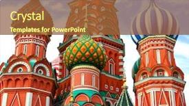  Presentation with heaven - Slides having heaven s temple - saint basil's cathedral in moscow background and a  colored foreground