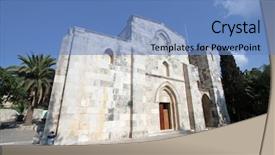  Presentation with jerusalem - Presentation theme having god s temple - st anne's church jerusalem background and a  colored foreground
