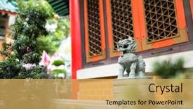  Presentation with apa style for care plan - Theme with temple architects - chinese style granite rock carved background and a yellow colored foreground