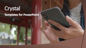  Presentation with chinese temple - Beautiful slide set featuring temple architects - close up of woman use backdrop and a  colored foreground