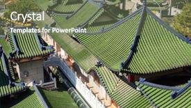  Presentation with taiwan china - Amazing slides having temple at puli township taiwan backdrop and a violet colored foreground