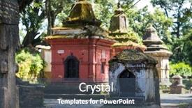  Presentation with kathmandu - Beautiful slide deck featuring temple complex in kathmandu nepal backdrop and a  colored foreground