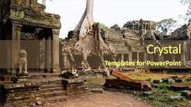  Presentation with ancient asia - PPT theme enhanced with temple complex popular among tourist background and a tawny brown colored foreground