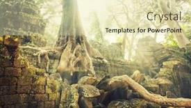  Presentation with cambodia - Audience pleasing slide deck consisting of temple-in-angkor-thom-cambodia backdrop and a soft green colored foreground