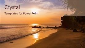  Presentation with bali temple - PPT theme with temple in bali indonesia - travel background and a lemonade colored foreground