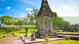  Presentation with candi - Cool new presentation with temple in blitar east java backdrop and a tawny brown colored foreground