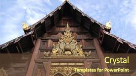  Presentation with chiang mai - Colorful presentation theme enhanced with temple in chiang mai thailand backdrop and a  colored foreground