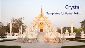  Presentation with thailand - Presentation design enhanced with temple in chiang rai thailand background and a sky blue colored foreground