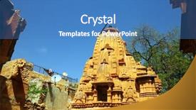  Presentation with india temple - Cool new PPT layouts with winding dirt track leads to the picturesque village of santantonino in the balagne region of corsica backdrop and a gold colored foreground