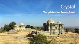  Presentation with india temple - Cool new slides with temple in kumbhalgarh fort rajasthan backdrop and a teal colored foreground