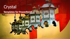  Presentation with ancient japan - Slide deck enhanced with temple in nara - japan background and a tawny brown colored foreground