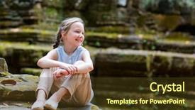  Presentation with ancient egypt temple of hatshepsut - Colorful theme enhanced with temple in siem reap cambodia backdrop and a tawny brown colored foreground