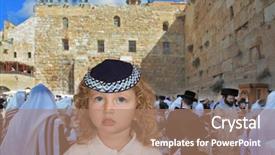  Presentation with jewish western wall - Slide set having temple jewish holiday of sukkot background and a  colored foreground