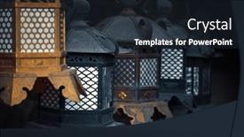  Presentation with shinto - PPT theme consisting of temple-lanterns-at-kasuga-taisha background and a  colored foreground