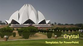  Presentation with lotus - Amazing PPT layouts having temple lotus temple new delhi backdrop and a tawny brown colored foreground