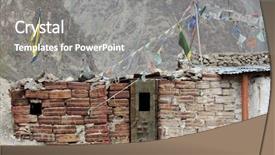  Presentation with india temple - Theme enhanced with temple made of metal gasoline background and a gray colored foreground