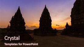  Presentation with java island - Amazing presentation theme having temple near yogyakarta on java backdrop and a wine colored foreground