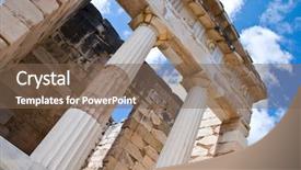  Presentation with temple - Cool new presentation theme with temple of apollo in delphi backdrop and a violet colored foreground