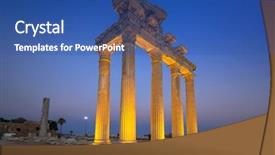  Presentation with history of old turkey - Presentation theme featuring temple of apollo in side background and a  colored foreground