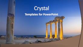  Presentation with dusk - Cool new slide set with temple of apollo in side backdrop and a ocean colored foreground
