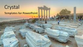  Presentation with turkey - Amazing presentation theme having temple of apollo in side backdrop and a lemonade colored foreground