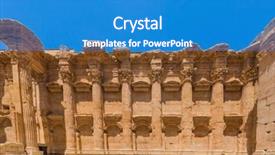  Presentation with middle east - Presentation theme enhanced with temple of bacchus romans ruins background and a teal colored foreground