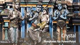  Presentation with kerala - Amazing theme having temple of cochin in kerala backdrop and a tawny brown colored foreground