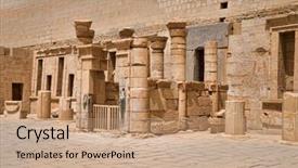  Presentation with egypt - Presentation design with temple-of-hatshepsut-near-luxor background and a coral colored foreground