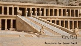  Presentation with egypt - Amazing presentation having temple-of-hatshepsut-near-luxor backdrop and a coral colored foreground