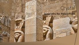  Presentation with egypt - Presentation theme consisting of temple-of-hatshepsut-near-luxor background and a coral colored foreground