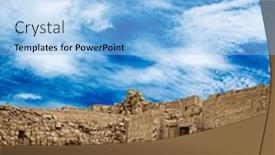  Presentation with egypt - Beautiful PPT theme featuring temple-of-hatshepsut-near-luxor backdrop and a light blue colored foreground