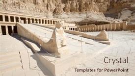  Presentation with egypt - Presentation theme having temple-of-hatshepsut-near-luxor background and a lemonade colored foreground